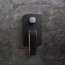 Esperia Matt Black & Rose Gold Solid Brass Wall Mounted Mixer with Diverter for shower and bathtub - NZHomeware