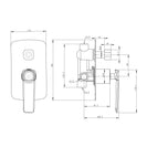 Esperia Matte Black Shower/Bath Mixer Diverter - NZHomeware