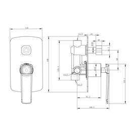 Esperia Matte Black Shower/Bath Mixer Diverter - NZHomeware