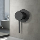 Euro 65mm Matt Black Solid Brass Wall Mixer for Bathtub and Basin - NZHomeware