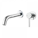 Euro 65mm Round Chrome Bathtub/Basin Mixer with Bath Spout Wall Mounted - NZHomeware