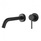 Euro 65mm Round Matt Black Bathtub/Basin Mixer Wall Mounted with Bath Spout Wall Mounted - NZHomeware