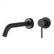 Euro 65mm Round Matt Black Bathtub/Basin Mixer Wall Mounted with Bath Spout Wall Mounted - NZHomeware
