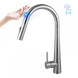 Euro Brushed Nickel Solid Brass Round Mixer Tap with Smart Touch and 360 Swivel and Pull Out for kitchen - NZHomeware