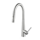 Euro Brushed Nickel Solid Brass Round Mixer Tap with Smart Touch and 360 Swivel and Pull Out for kitchen - NZHomeware