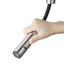 Euro Brushed Nickel Solid Brass Round Mixer Tap with Smart Touch and 360 Swivel and Pull Out for kitchen - NZHomeware