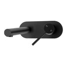 Euro Matt Black Round Bathtub/Basin Wall Mixer With Spout Color Up Extend - NZHomeware