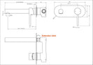 Euro Matt Black Round Bathtub/Basin Wall Mixer With Spout Color Up Extend - NZHomeware