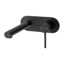 Euro Matt Black Round Bathtub/Basin Wall Mixer With Spout Color Up Extend - NZHomeware