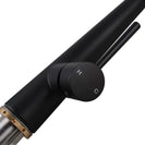 Euro Matte Black Solid Brass Round Mixer Tap with Smart Touch and 360 Swivel and Pull Out for kitchen - NZHomeware