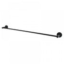 Euro Pin Lever Round Black Single Towel Rack Rail 800mm - NZHomeware