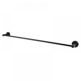 Euro Pin Lever Round Black Single Towel Rack Rail 800mm - NZHomeware