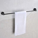 Euro Pin Lever Round Black Single Towel Rack Rail 800mm - NZHomeware