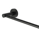 Euro Pin Lever Round Black Single Towel Rack Rail 800mm - NZHomeware