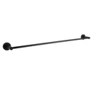 Euro Pin Lever Round Black Single Towel Rack Rail 800mm - NZHomeware
