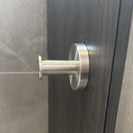 Euro Pin Lever Round Brushed Nickel Stainless Steel Robe Hook Wall Mounted - NZHomeware