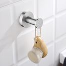 Euro Pin Lever Round Brushed Nickel Stainless Steel Robe Hook Wall Mounted - NZHomeware