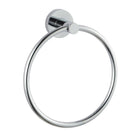 Euro Pin Lever Round Chrome Hand Towel Ring - NZHomeware