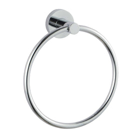 Euro Pin Lever Round Chrome Hand Towel Ring - NZHomeware