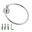 Euro Pin Lever Round Chrome Hand Towel Ring - NZHomeware