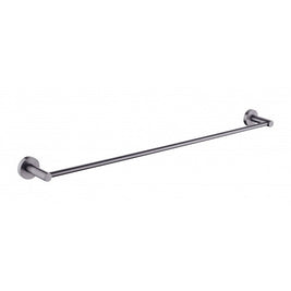 Euro Pin Lever Round Gunmetal Grey Single Towel Rack Rail 900mm CUT TO SIZE - NZHomeware