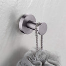 Euro Pin Lever Round Gunmetal Grey Stainless Steel Robe Hook Wall Mounted - NZHomeware