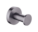 Euro Pin Lever Round Gunmetal Grey Stainless Steel Robe Hook Wall Mounted - NZHomeware