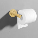 Euro Pin Lever Stainless Steel Round Brushed Yellow Gold Toilet Paper Roll Holder Wall Mounted - NZHomeware