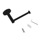 Euro Pin Lever Stainless Steel Round Matt Black Toilet Paper Roll Holder Wall Mounted - NZHomeware