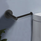 Euro Pin Lever Stainless Steel Round Matt Black Toilet Paper Roll Holder Wall Mounted - NZHomeware