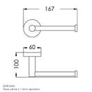 Euro Pin Lever Stainless Steel Round Matt Black Toilet Paper Roll Holder Wall Mounted - NZHomeware