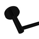 Euro Pin Lever Stainless Steel Round Matt Black Toilet Paper Roll Holder Wall Mounted - NZHomeware