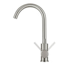 Euro Round Brushed Nickel Kitchen Sink Mixer Tap 360° Swivel - NZHomeware