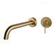 Euro Round Brushed Yellow Gold Bathtub/Basin Mixer Wall Mounted - NZHomeware
