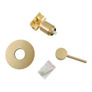 Euro Round Brushed Yellow Gold Bathtub/Basin Mixer Wall Mounted - NZHomeware