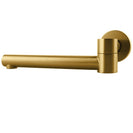 Euro Round Brushed Yellow Gold Bathtub/Basin Swivel Wall Spouts Tapware Bathtub Faucet - NZHomeware