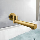 Euro Round Brushed Yellow Gold Bathtub/Basin Swivel Wall Spouts Tapware Bathtub Faucet - NZHomeware