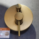 Euro Round Brushed Yellow Gold Shower/Bath Mixer with Diverter Wall Mounted - NZHomeware