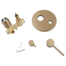 Euro Round Brushed Yellow Gold Shower/Bath Mixer with Diverter Wall Mounted - NZHomeware