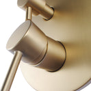 Euro Round Brushed Yellow Gold Shower/Bath Mixer with Diverter Wall Mounted - NZHomeware