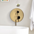 Euro Round Brushed Yellow Gold Shower/Bath Mixer with Diverter Wall Mounted - NZHomeware