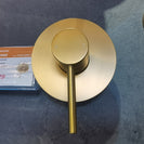 Euro Round Brushed Yellow Gold Shower/Bath Wall Mixer Solid Brass - NZHomeware
