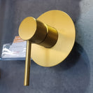 Euro Round Brushed Yellow Gold Shower/Bath Wall Mixer Solid Brass - NZHomeware
