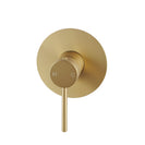 Euro Round Brushed Yellow Gold Shower/Bath Wall Mixer Solid Brass - NZHomeware