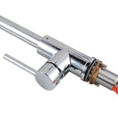 Euro Round Chrome 360° Swivel Pull Out Kitchen Sink Mixer Tap DR Brass - NZHomeware