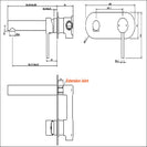 Euro Round Chrome Bathtub/Basin Wall Mixer With Spout Color Up Extend - NZHomeware