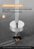 Euro Round Chrome Freestanding Bath Mixer Taps With Hand held Shower Tapware Bathtub Filler - NZHomeware