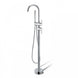 Euro Round Chrome Freestanding Bath Mixer Taps With Hand held Shower Tapware Bathtub Filler - NZHomeware