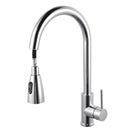 Euro Round Chrome Pull Out/Down Shower Kitchen/Laundry Sink Mixer Taps Swivel Kitchen Tapware - NZHomeware