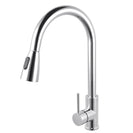 Euro Round Chrome Pull Out/Down Shower Kitchen/Laundry Sink Mixer Taps Swivel Kitchen Tapware - NZHomeware